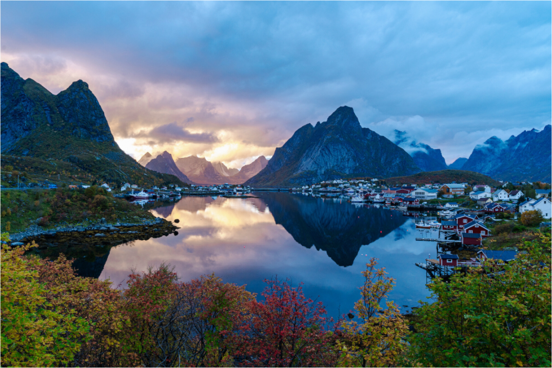 Sonnenuntergang auf den Lofoten